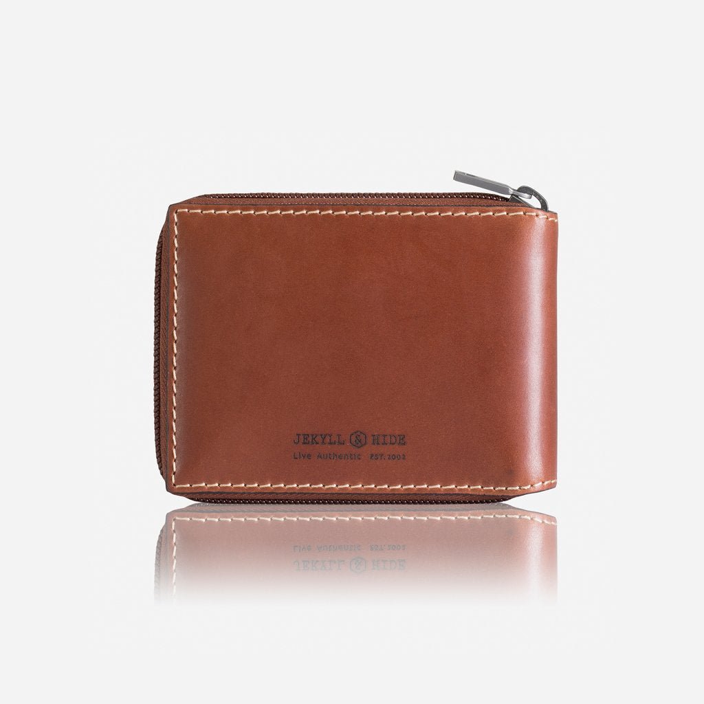 Premium Texas Large Zip Around Wallet with Coin Pocket - Genuine Leather RFID Blocking Bifold Wallet for Men - Perfect for Travel, Business & Everyday Use
