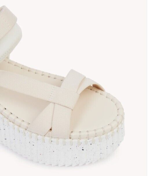 Chloé Pearly Grey Nama Wedge Women's Sandals - Comfortable Summer Wedge Heel Shoes for Women | Perfect for Beach, Vacation & Casual Outfits