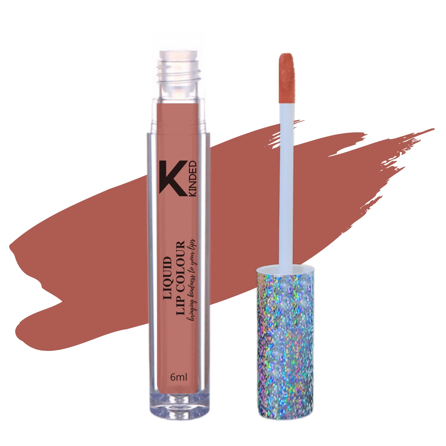 KINDED Liquid Lipstick - Vitamin E Enriched, Waterproof, Smudge Proof, Long Lasting Matte Lip Color (Rust Crust, 6ml) | Transfer Resistant Lip Gloss for Women & Girls | Perfect for Parties, Date Nights & Everyday Wear