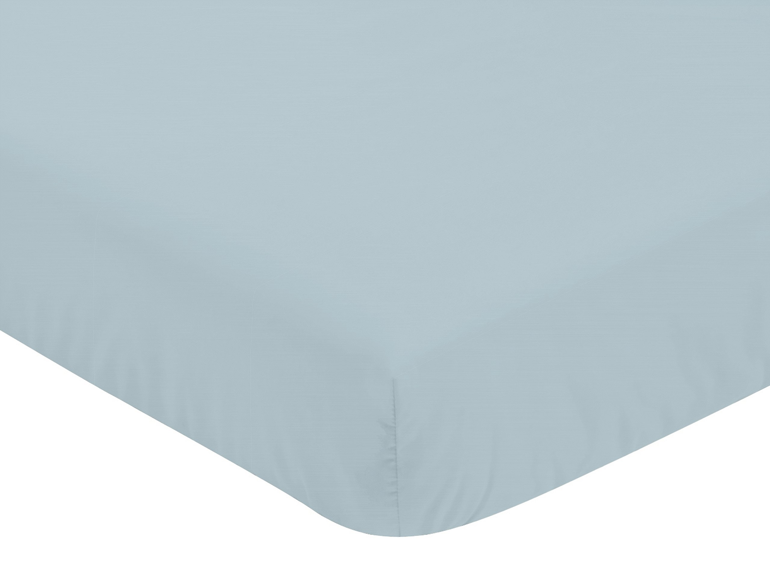 Sweet Jojo Designs Slate Blue Fitted Crib Sheet for Baby & Toddler - Construction Truck Transportation Theme | Soft Nursery Bedding for Boys' Room Decor & Safe Sleep