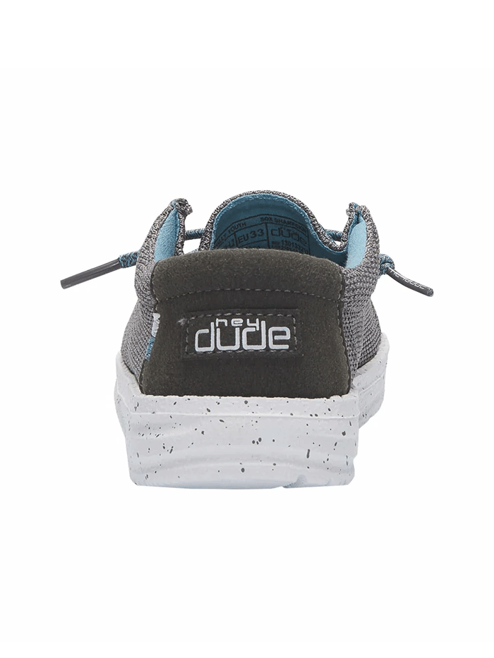 Hey Dude 130133217 Youth Wally Shoe Sox Sharkskin - Comfortable Casual Sneakers for Kids, Perfect for School, Playground & Daily Wear