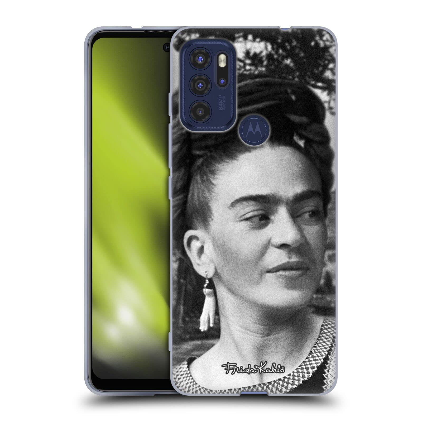 Official Frida Kahlo Headdress Portraits & Quotes Soft Gel Case for Motorola Moto G60S - Premium Protection with Artistic Style for Everyday Use