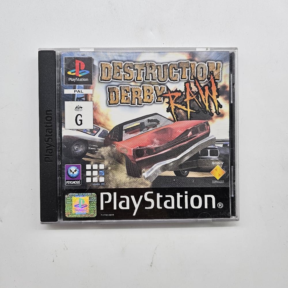 Destruction Derby Raw PS1 Game - Playstation 1 Classic Racing Game (PAL Version) - Perfect for Retro Gaming Nights & Collectors