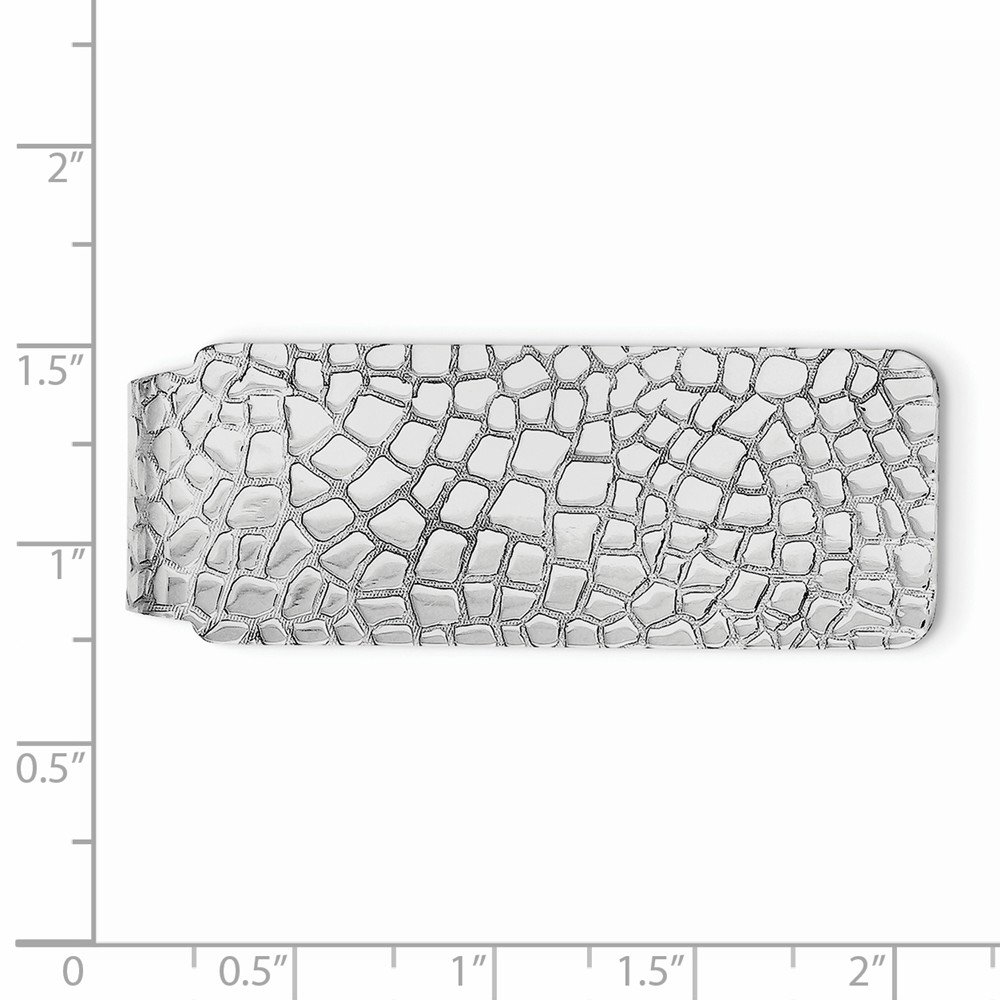 Premium Sterling Silver Rhodium-Plated Money Clip - Elegant & Durable Cash Holder for Men | Perfect for Gifts, Weddings, and Everyday Use