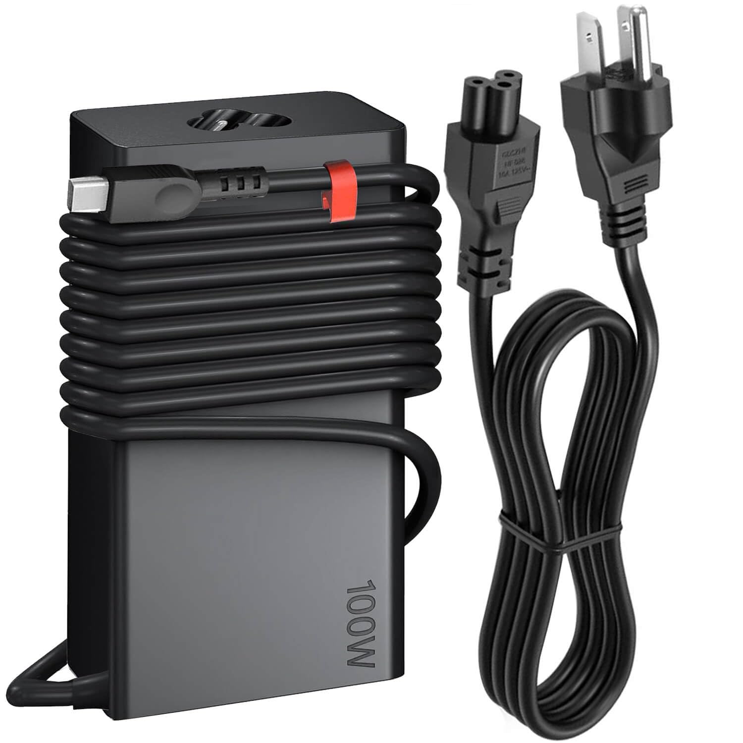 100W USB C Laptop Charger - Slim Fast Charging Adapter for Lenovo ThinkPad/Yoga/Chromebook, MacBook, HP, ASUS, Acer, MSI, Dell - Portable AC Power Adapter for Home, Office & Travel
