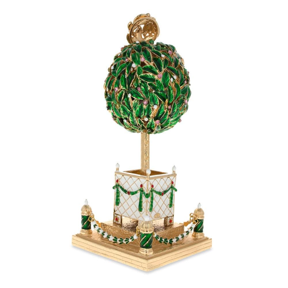 BestPysanky 1911 Bay Tree Royal Imperial Easter Egg - Hand-Painted Ukrainian Artisan Decor for Easter, Christmas & Home Display