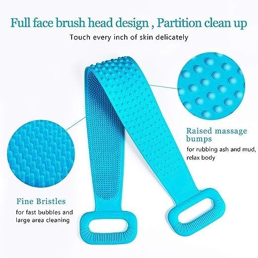 EARLYWOOD Double Side Body Scrubber for Deep Cleaning & Exfoliating - Shower & Bath Use
