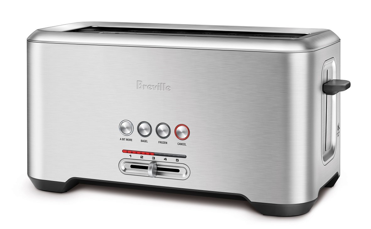Breville BMO650SIL Compact Countertop Microwave Oven with Soft-Close Door & BTA730XL 4-Slice Toaster Set - Silver & Brushed Stainless Steel | Perfect for Small Kitchens, Apartments, and Office Break Rooms