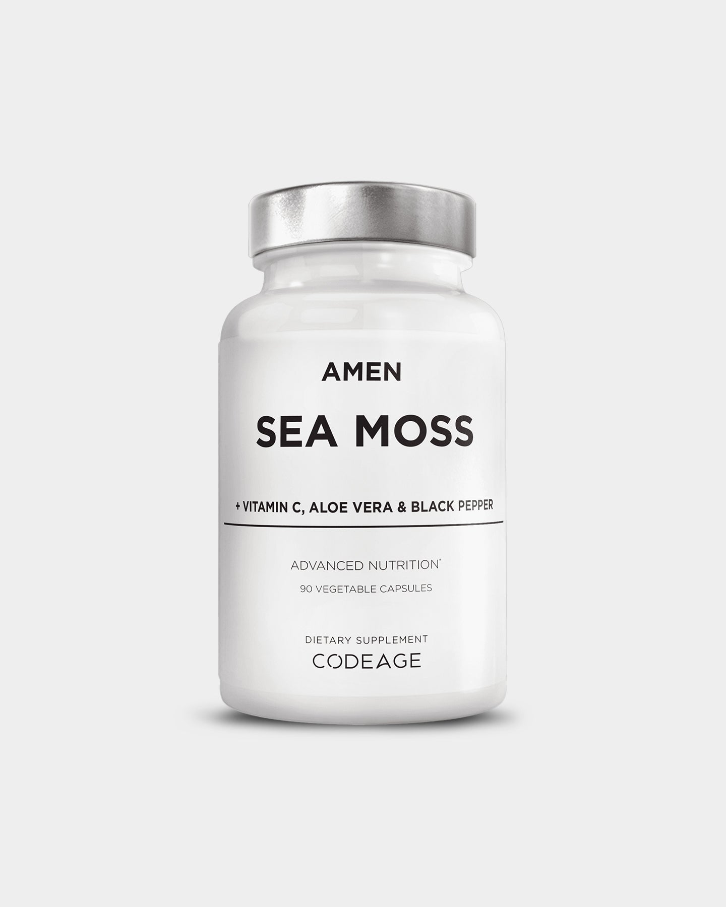 Codeage Amen Sea Moss Seaweed Superfood Supplement - Organic Irish Moss Powder for Immune Support, Gut Health & Energy Boost - Vegan, Non-GMO, Gluten-Free (Great for Smoothies, Teas & Wellness Recipes)