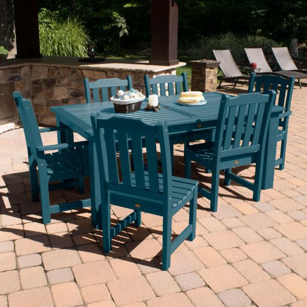 Lehigh 7-Piece Rectangular Outdoor Dining Set - Patio Furniture for Garden, Backyard, Poolside & BBQ Gatherings