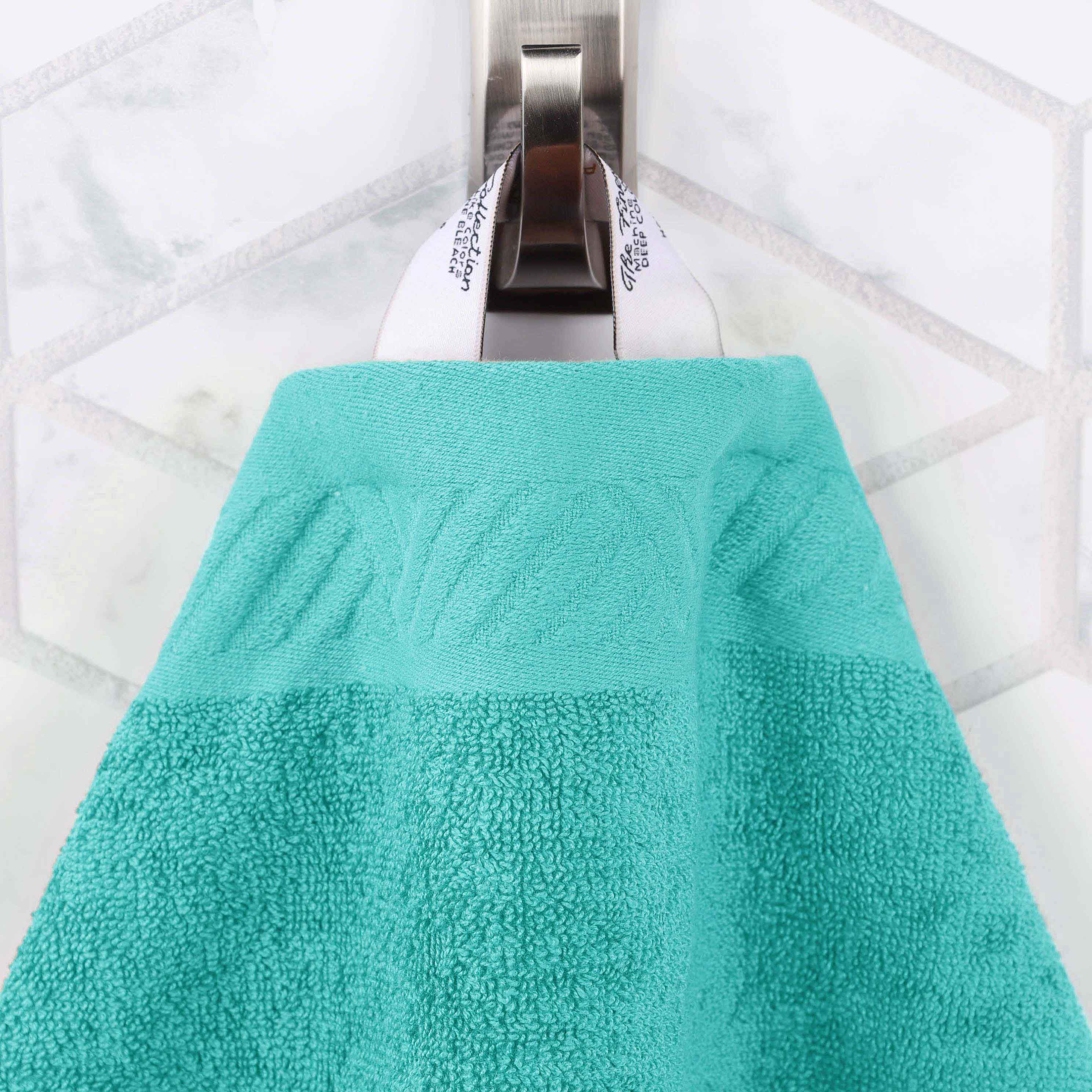 Luxury 6-Piece Egyptian Cotton Towel Set - Basketweave Jacquard & Solid Design - Ultra Soft & Absorbent Bath Towels for Spa, Hotel, or Home Use
