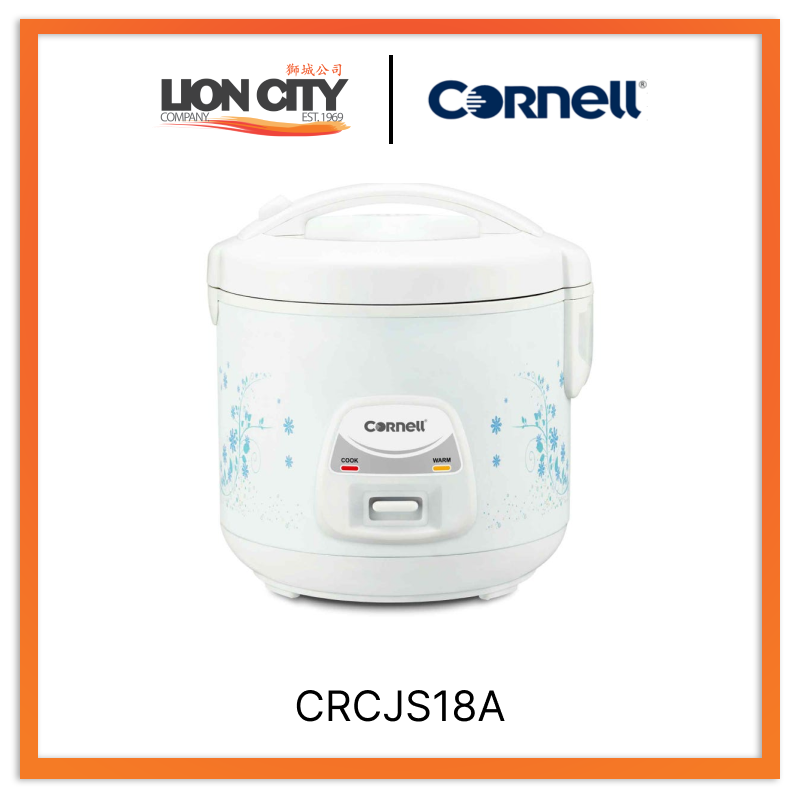 Cornell 1.8L Electric Rice Cooker with Steamer Basket - Small Kitchen Appliance for Perfect Rice, Grains & Vegetables | Ideal for Dorms, Apartments & Camping