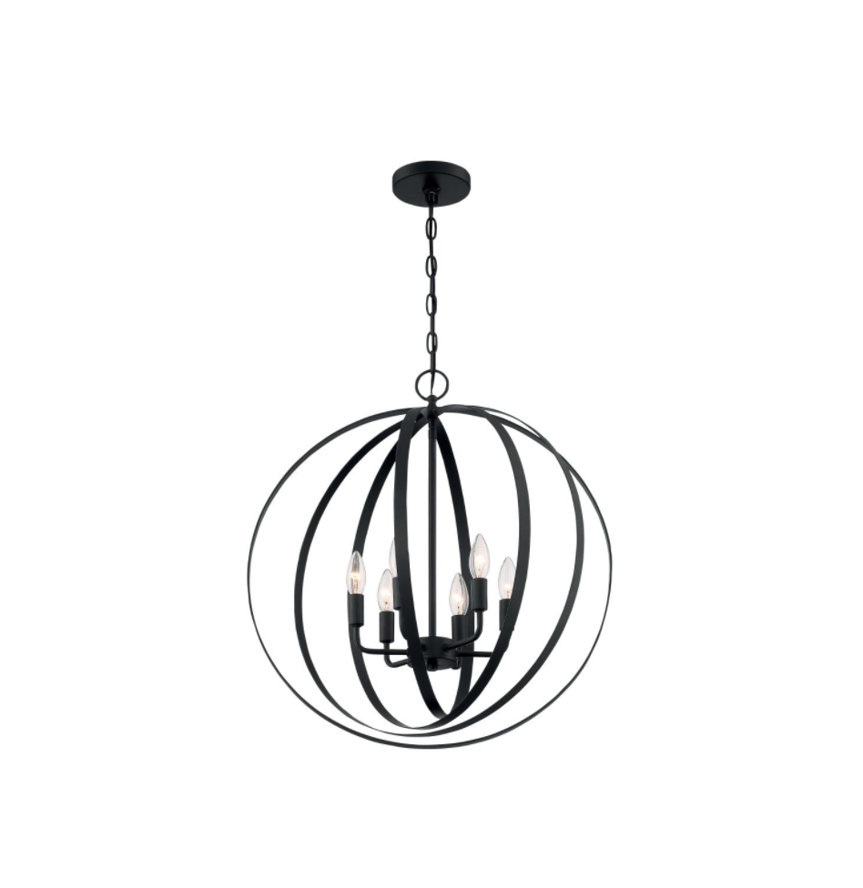 Penny 6-Light Modern Chandelier - Elegant Crystal Ceiling Light Fixture for Dining Room, Living Room & Bedroom | Perfect for Home Decor & Interior Design
