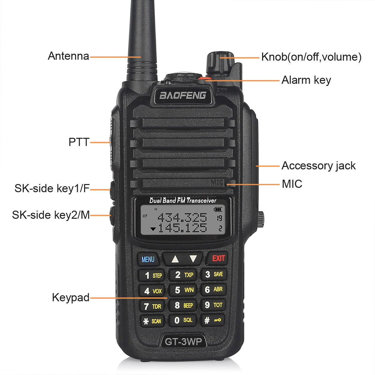 2-Pack Baofeng GT-3WP Waterproof Walkie Talkies with Programming Cable - Long Range Two-Way Radios for Outdoor Adventures, Hiking, Camping & Emergency Communication
