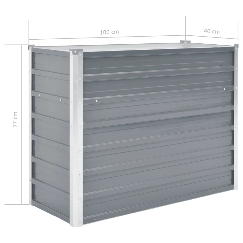 Galvanized Steel Raised Garden Bed - 39.4