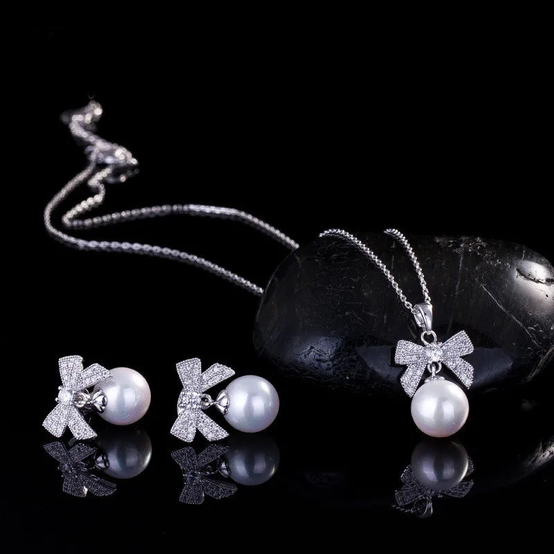 Best White Cubic Zirconia Jewelry Sets for Women & Girls - Elegant Necklace, Earrings & Bracelet Gift Set for Birthday, Anniversary & Special Occasions
