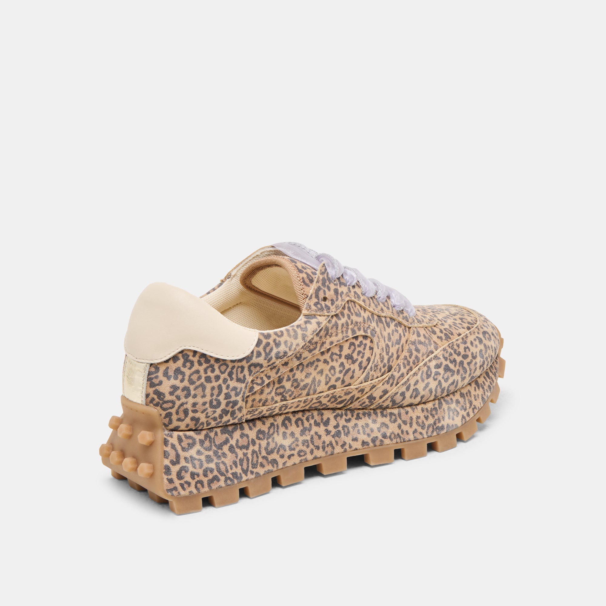 TRICIA Women's Sneakers - Tan Leopard Print Suede Casual Shoes for Walking, Running & Everyday Wear | Comfortable & Stylish Footwear for Women