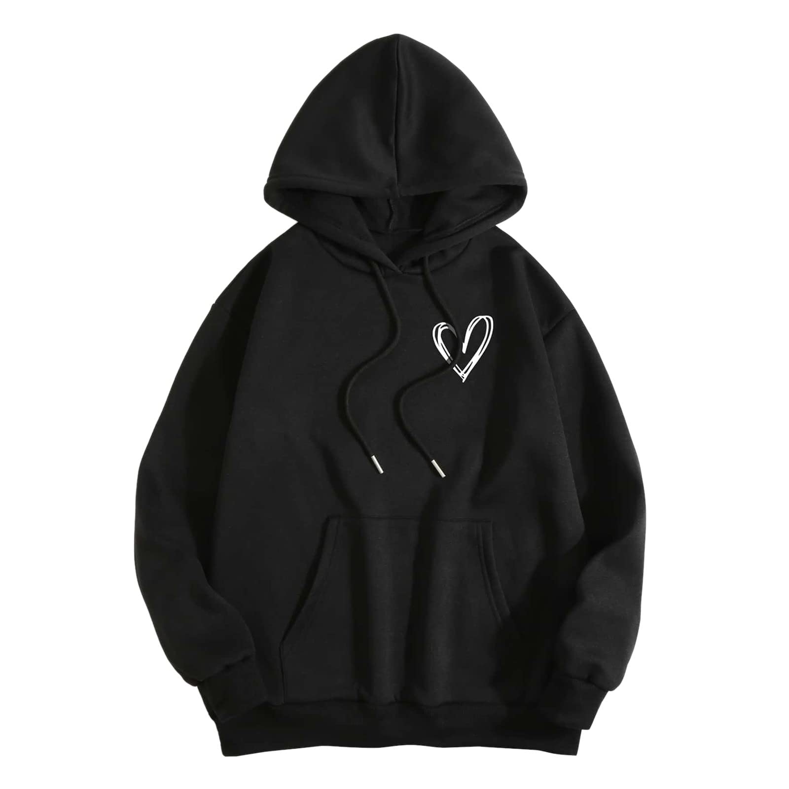 Women's Pullover Hoodie - Soft Long Sleeve Round Neck Sweatshirt with Stylish Print | Casual Wear, Loungewear & Outdoor Activities