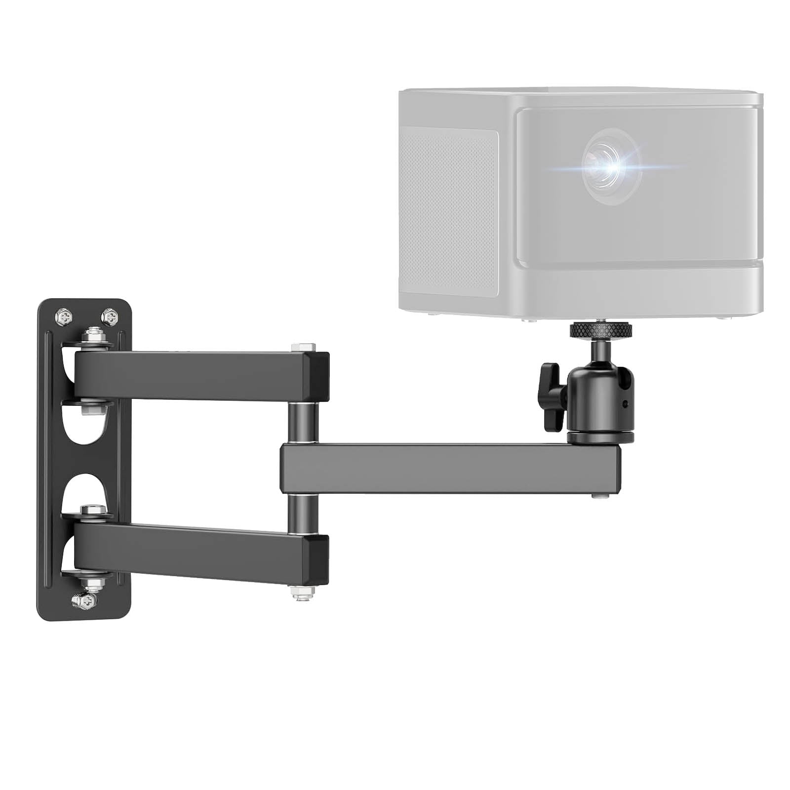 Foldable Carbon Steel Wall Mounted Stand Bracket with 1/4-20 Thread - Heavy Duty TV Monitor Mount for Home Theater & Office Setup
