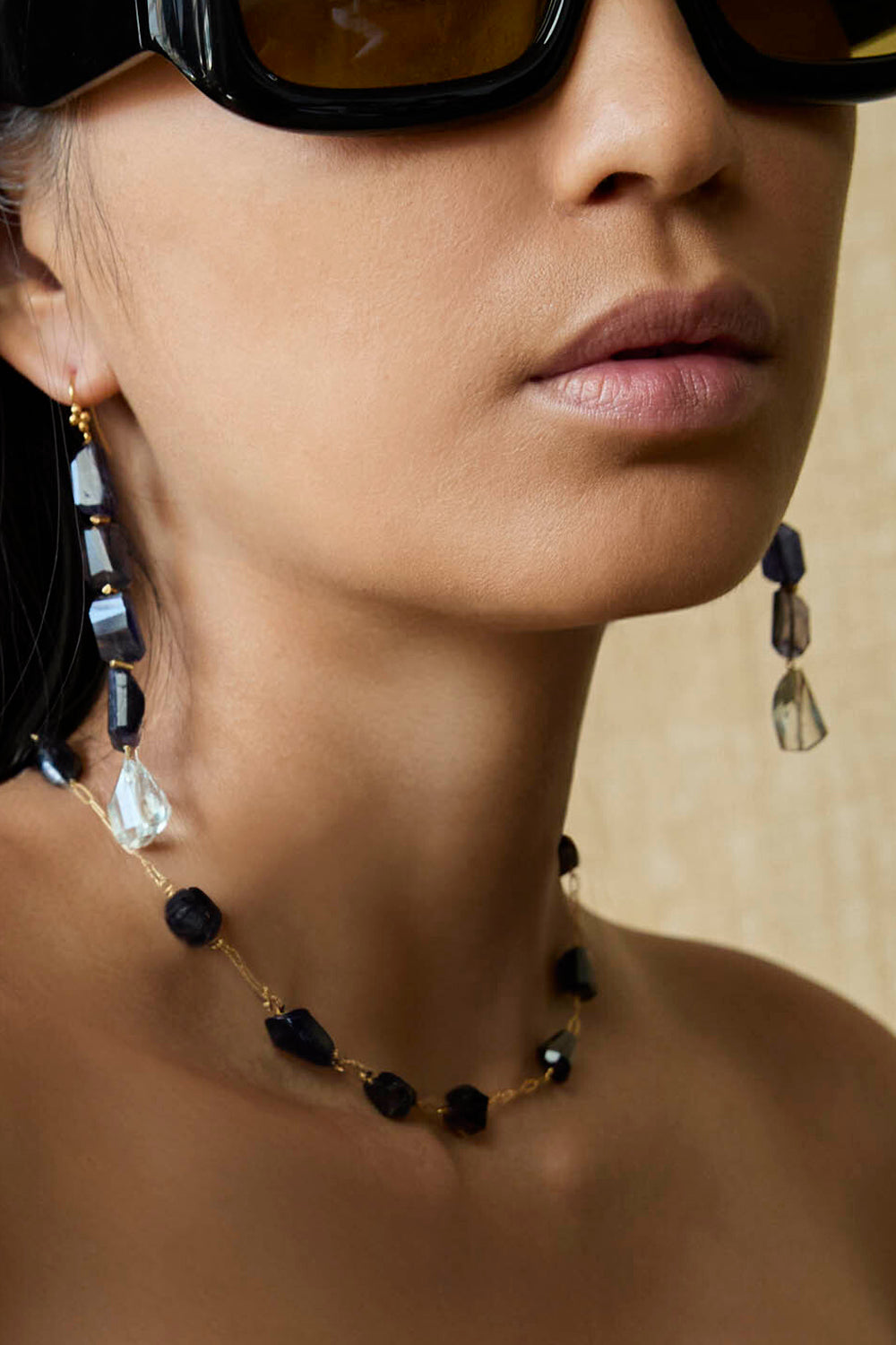 Iolite Drop Earrings for Women - Elegant Maris Dangle Earrings | Perfect for Parties, Weddings & Evening Events