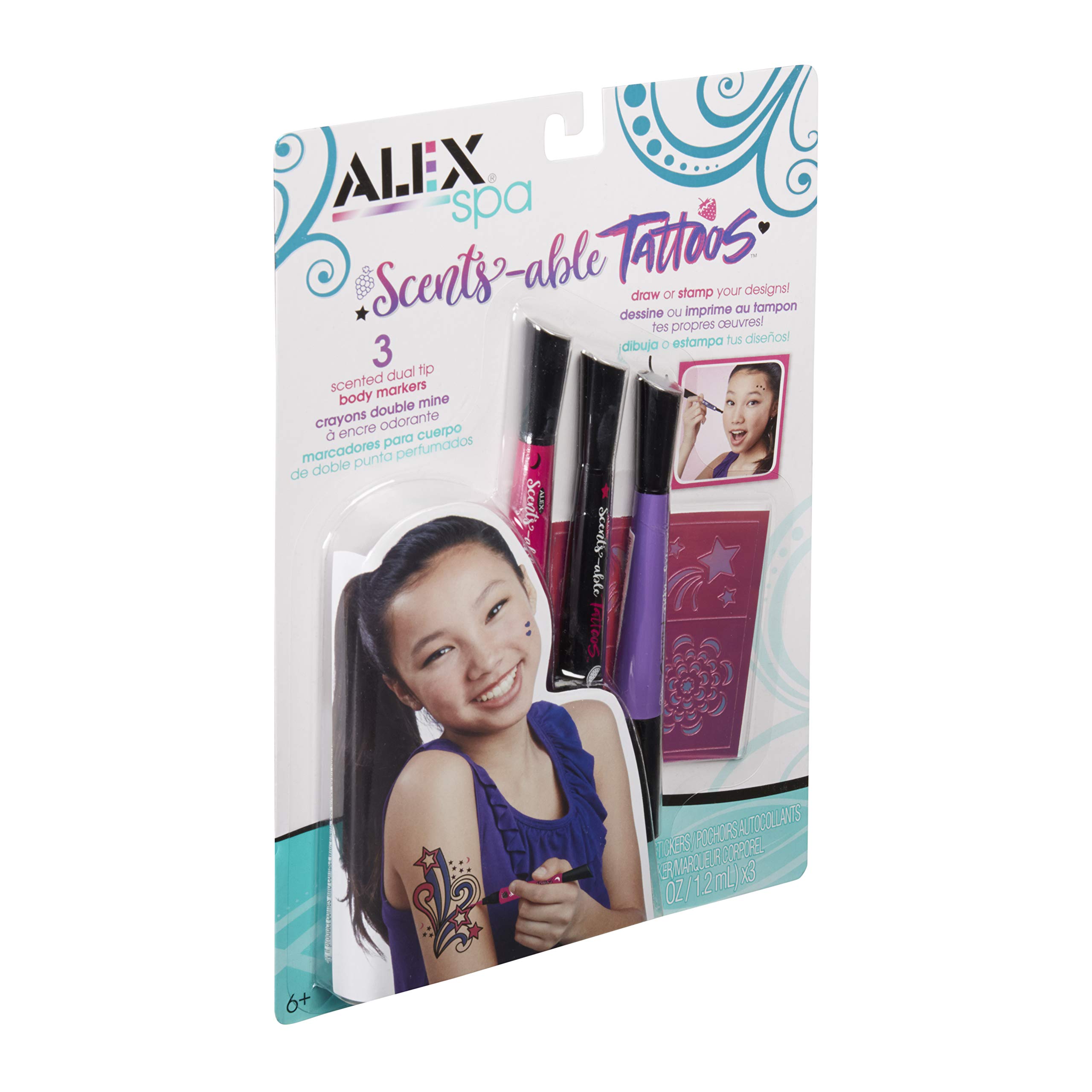 ALEX Spa Scents-Able Tattoos - Fragrant Temporary Tattoos for Women & Girls - Perfect for Spa Days, Parties & Self-Care Moments