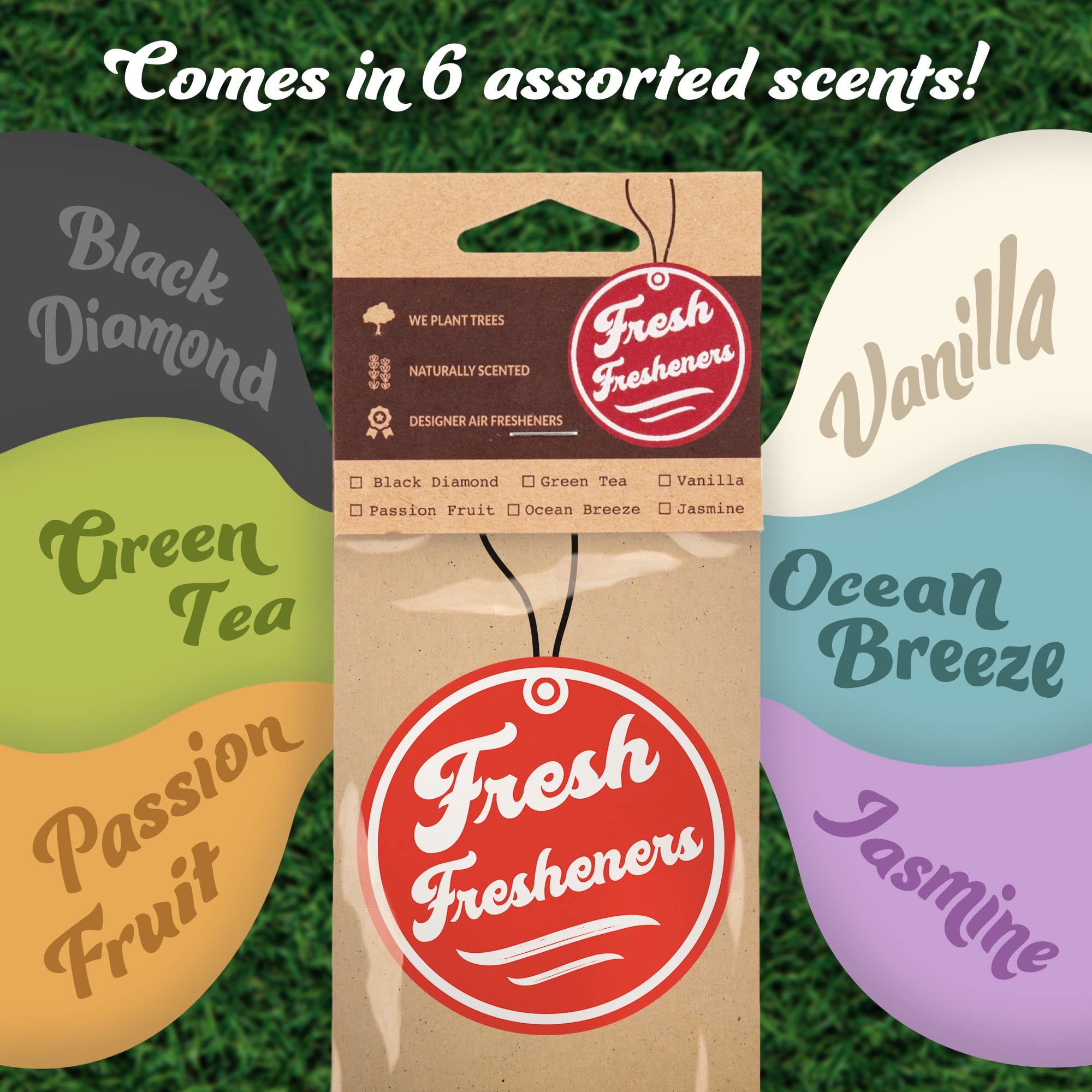 Fresh Fresheners Cute Sloth Car Air Freshener with Essential Oils - 3 Pack | Natural Scent for Cars, Home & Office