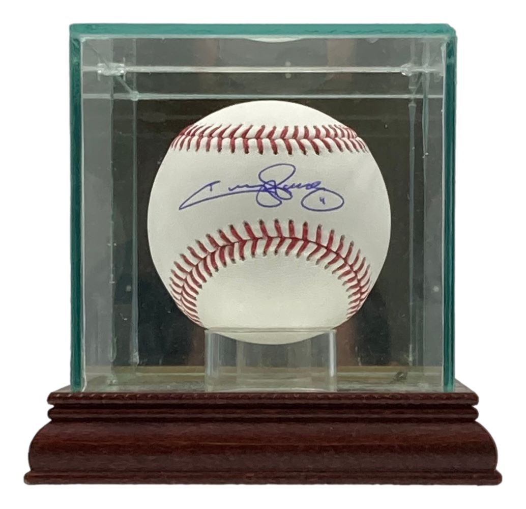 Jimmy Rollins Autographed Philadelphia Phillies Official MLB Baseball with PSA Hologram & Display Case - Perfect for Sports Memorabilia Collectors & Phillies Fans
