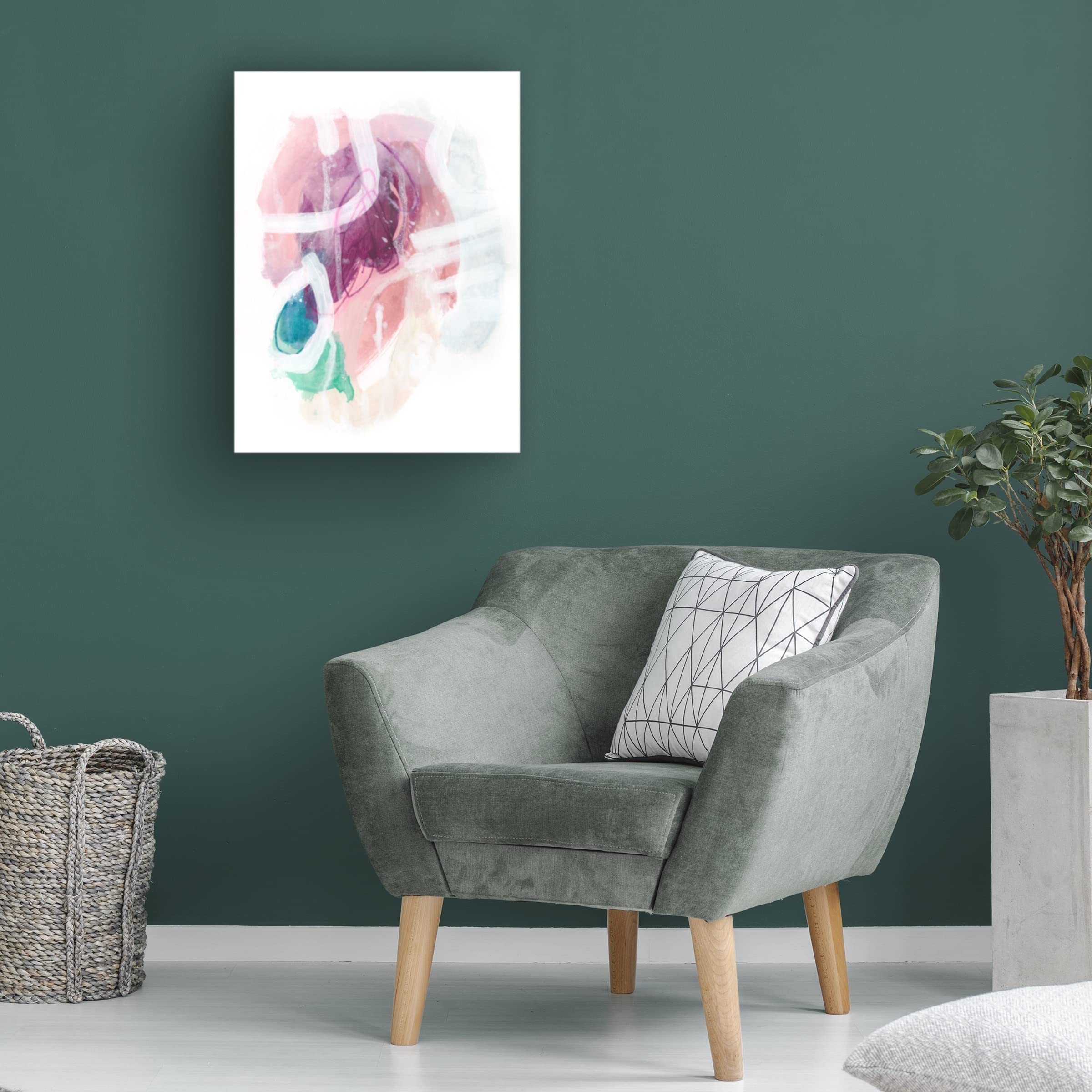 Trademark Fine Art 'Crystalline Intersection II' Canvas Wall Art by June Erica Vess - Modern Abstract Painting for Living Room, Bedroom & Office Decor