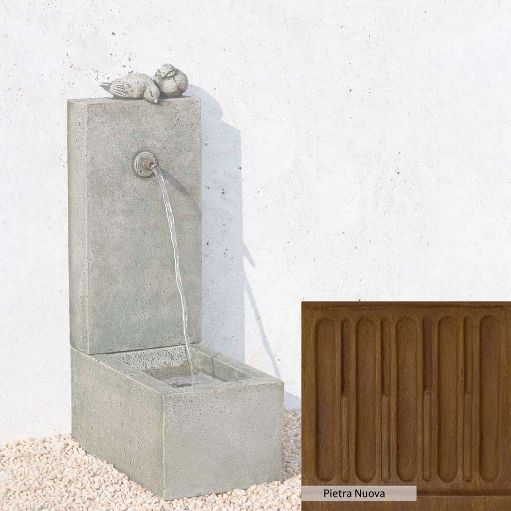 Campania International Bird Element Fountain - Outdoor Garden Decor, Handcrafted Stone Water Feature for Patio, Yard, and Landscape Design | Perfect for Relaxing Garden Ambiance and Bird Attraction