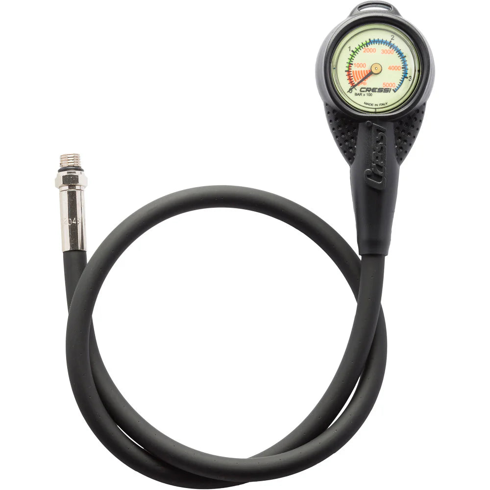 Cressi Mini SPG Global - Compact Scuba Diving Pressure Gauge for Underwater Adventures | Perfect for Scuba Divers and Snorkelers