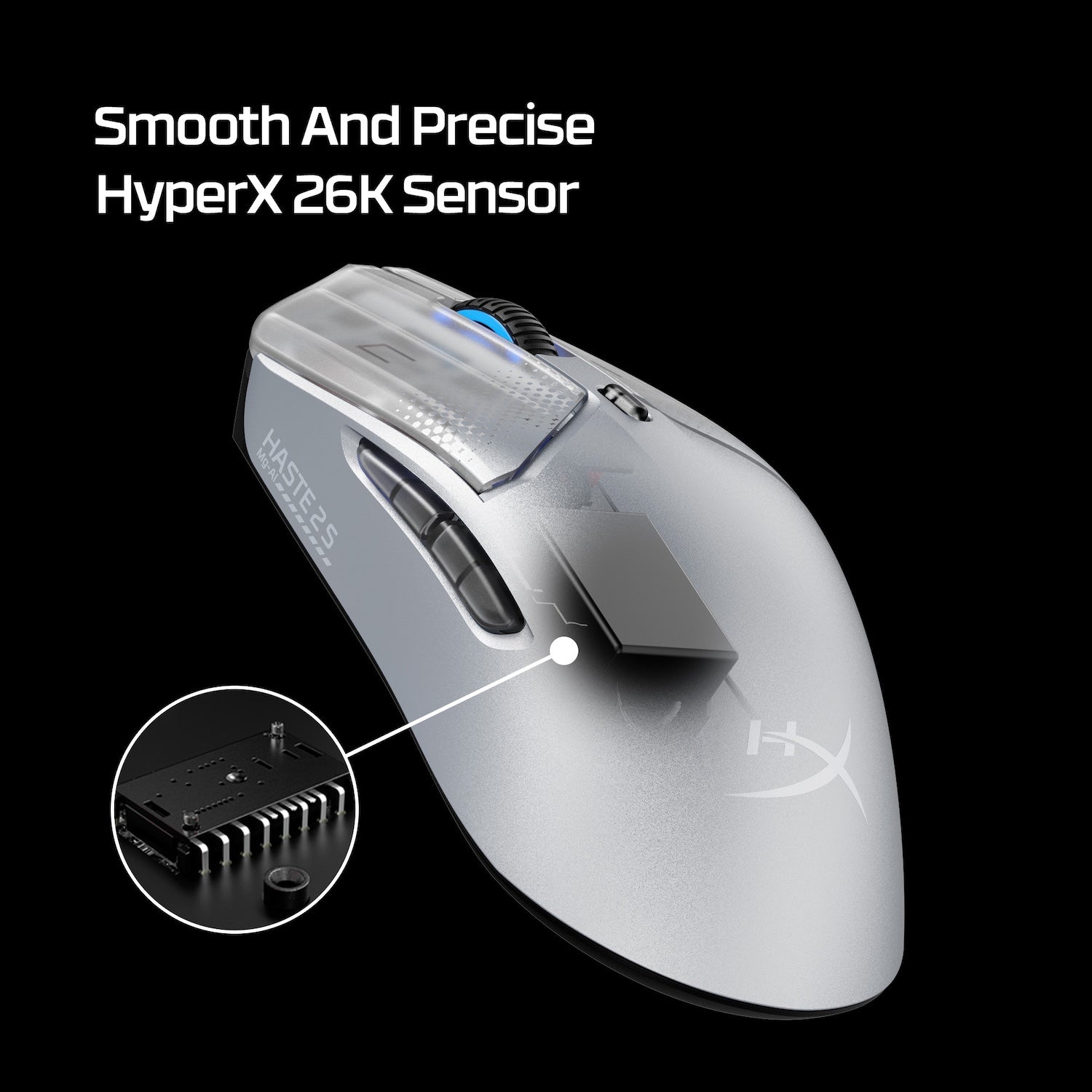 HyperX Pulsefire Haste 2 S Wireless Gaming Mouse - Lightweight 59g, 26000 DPI, 100h Battery - Perfect for FPS, MOBA & Esports Gaming
