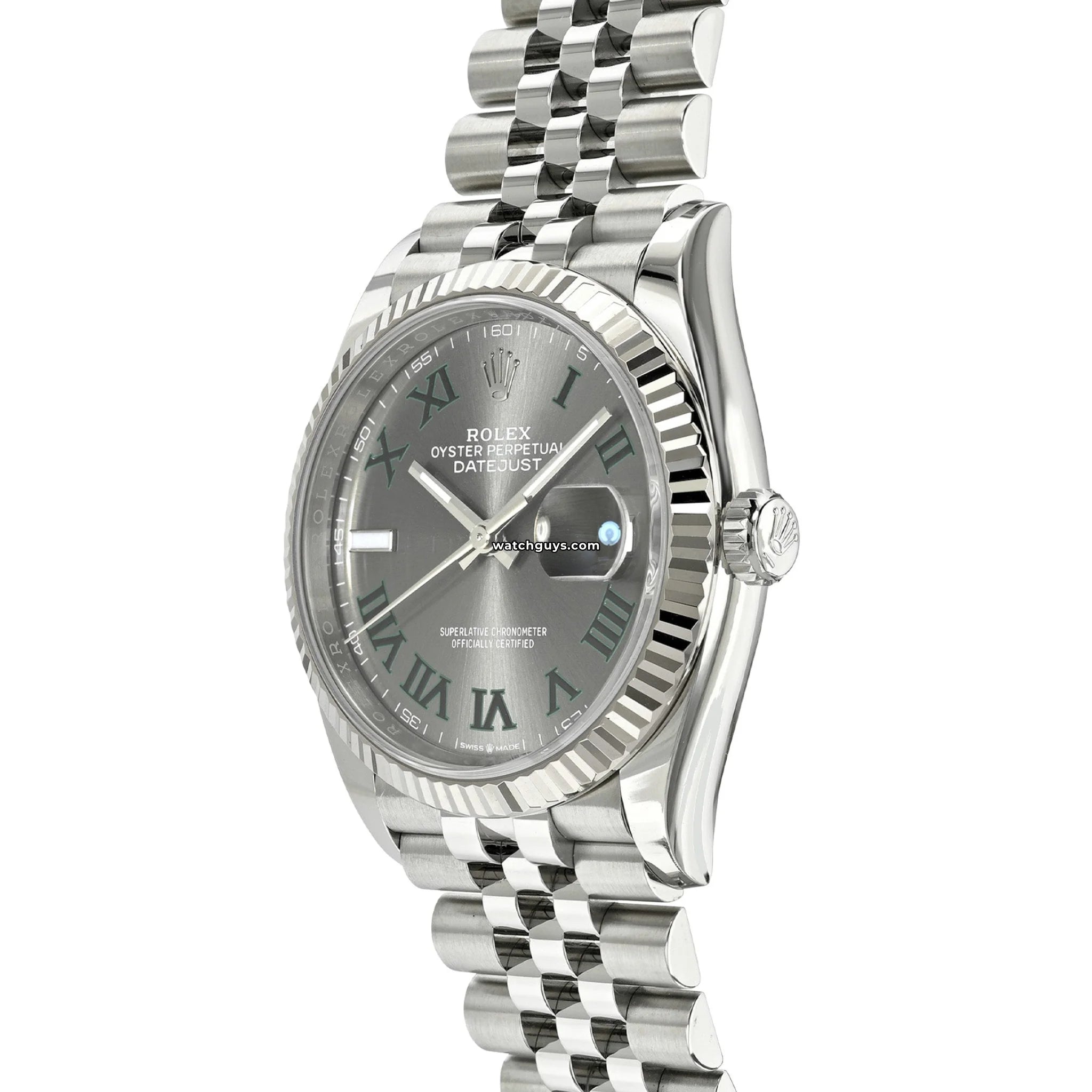 Rolex Datejust 126234 Men's Watch - 36mm Stainless Steel Wimbledon Dial with Jubilee Bracelet - Luxury Dress Watch for Business & Formal Occasions
