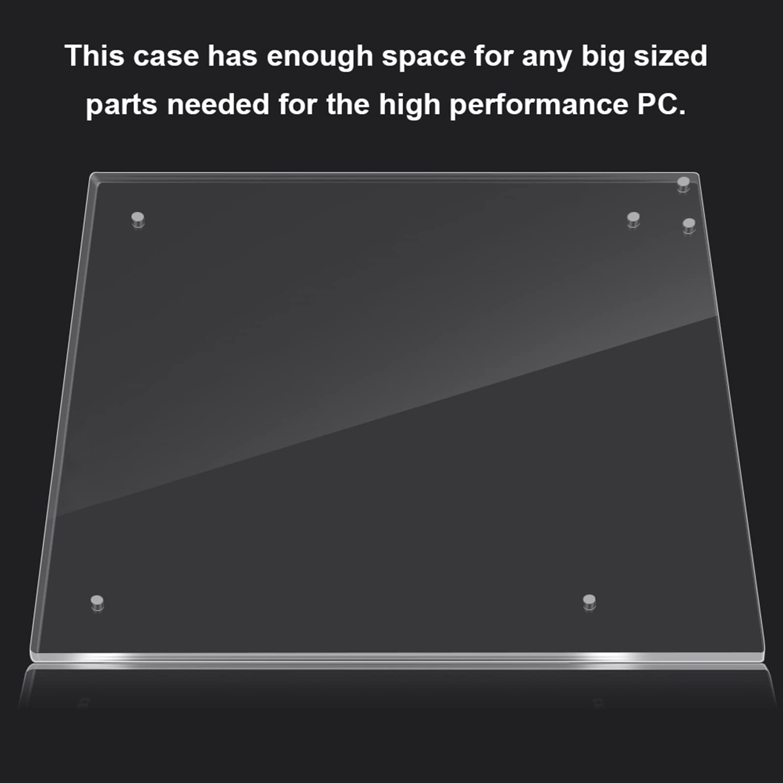 Agatige Transparent Acrylic Motherboard Open Frame - DIY Computer Case Stand for Testing, Overclocking & Gaming PC Builds | Perfect for Bench Testing, Hardware Modding & Custom PC Setups