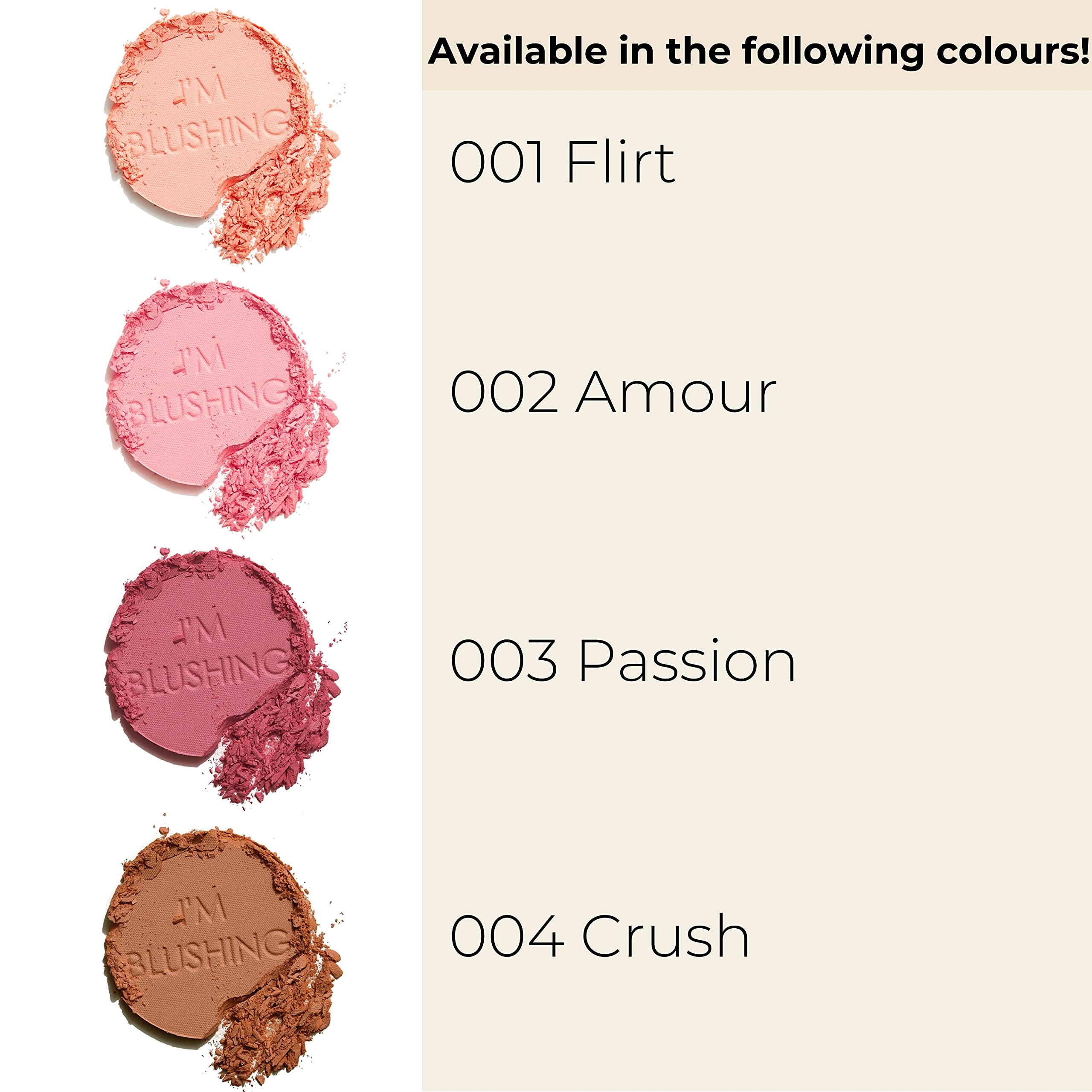 I'M Blushing 002-Amour 5.5 Gram Blush Makeup - Perfect for Everyday Wear & Special Occasions