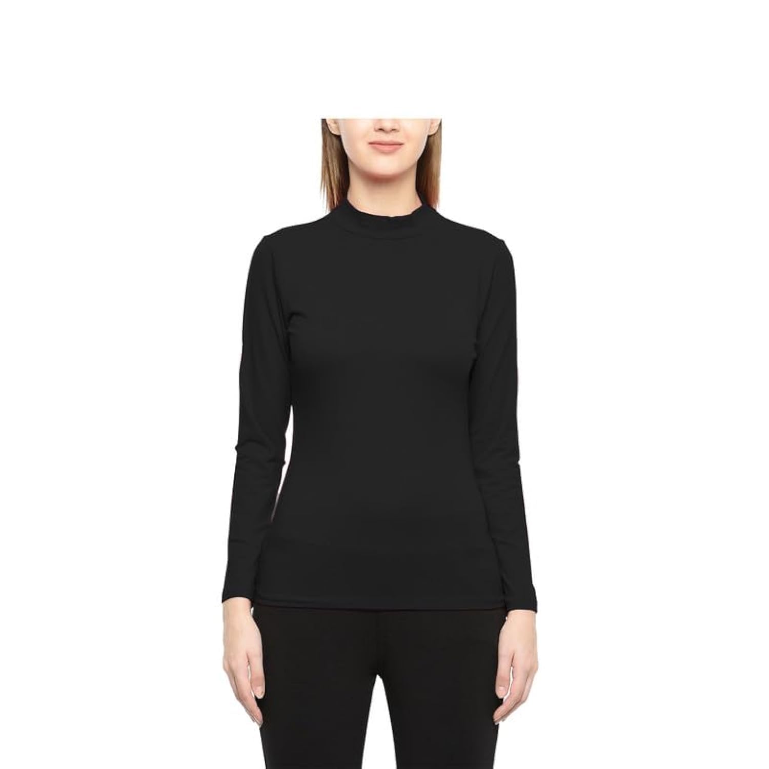 Prime Fashions Women's Stretch Turtle Neck Long Sleeve Polo Top - Comfortable Casual Jumper for Work, Office & Everyday Wear