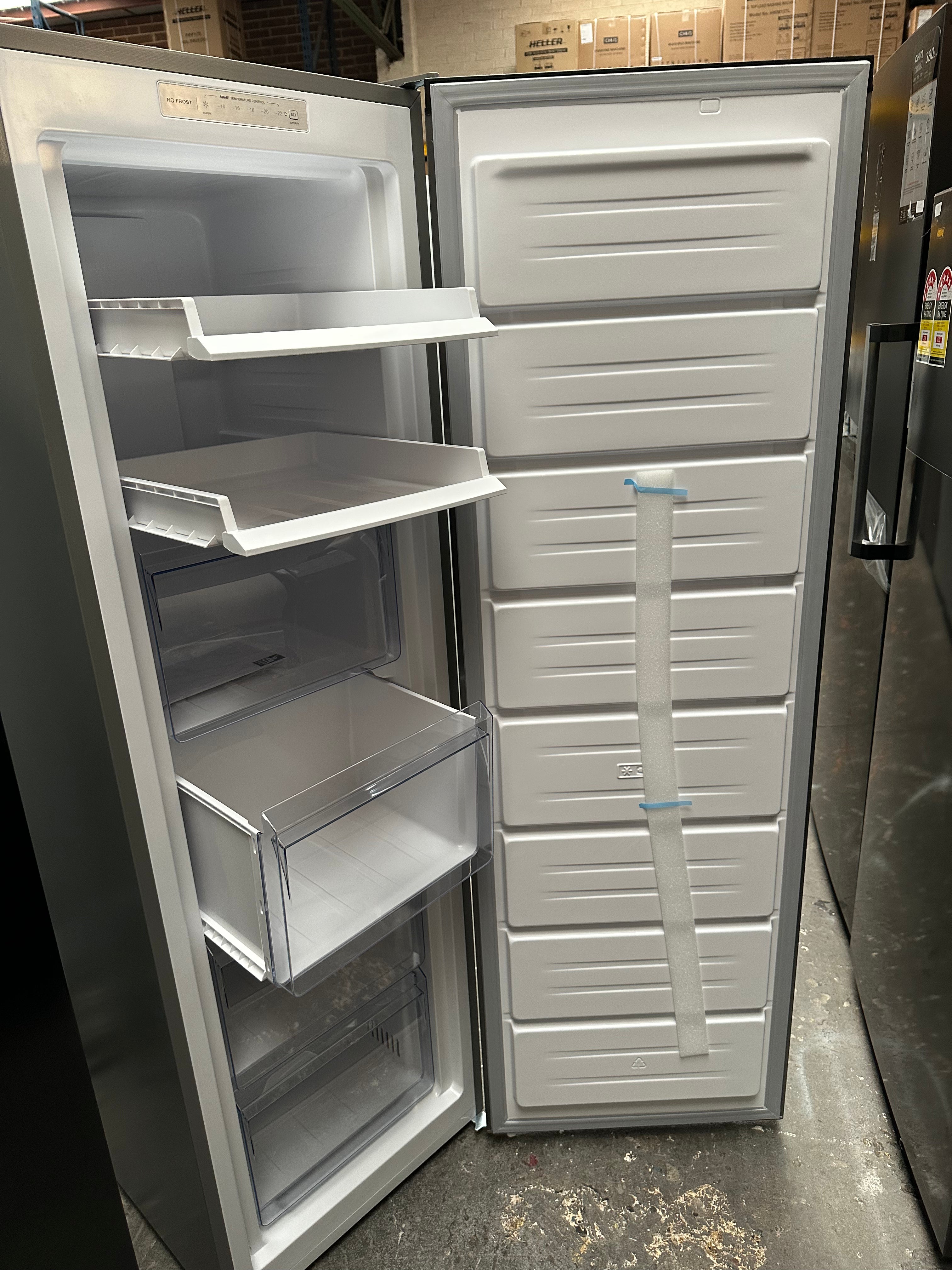 Brand New Euro Appliances Upright Freezer 204L Stainless Steel EF204VFSS - Energy Efficient Home & Commercial Freezer with 3 Year Warranty | Perfect for Kitchen, Restaurant, Grocery Store & Garage Storage