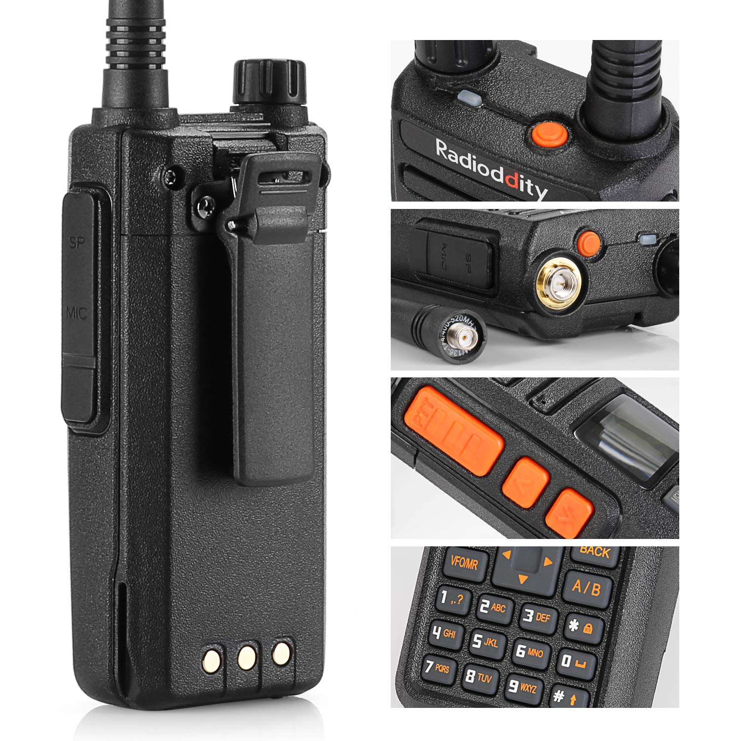 Radioddity GA-510 10-Watt Dual Band Ham Radio Handheld - High Power Long Range Two Way Radio with 2200mAh Batteries & CH340 Cable | Chirp Compatible for Emergency Communication, Outdoor Adventures & Hiking