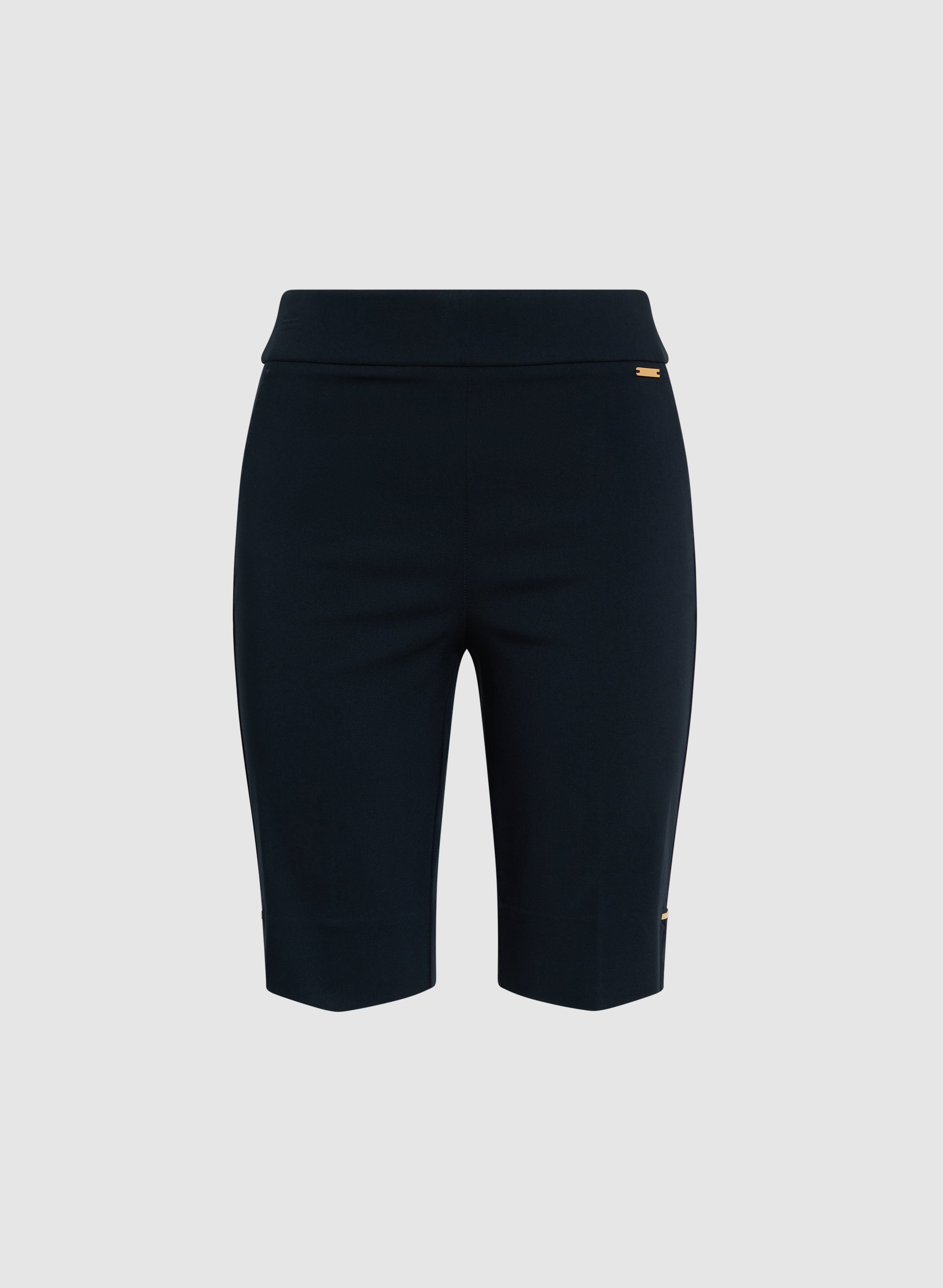 Stylish Bengaline Pull-On Shorts for Women - Comfortable Stretch Waistband, Casual & Workout Wear - Perfect for Yoga, Running, and Summer Outfits