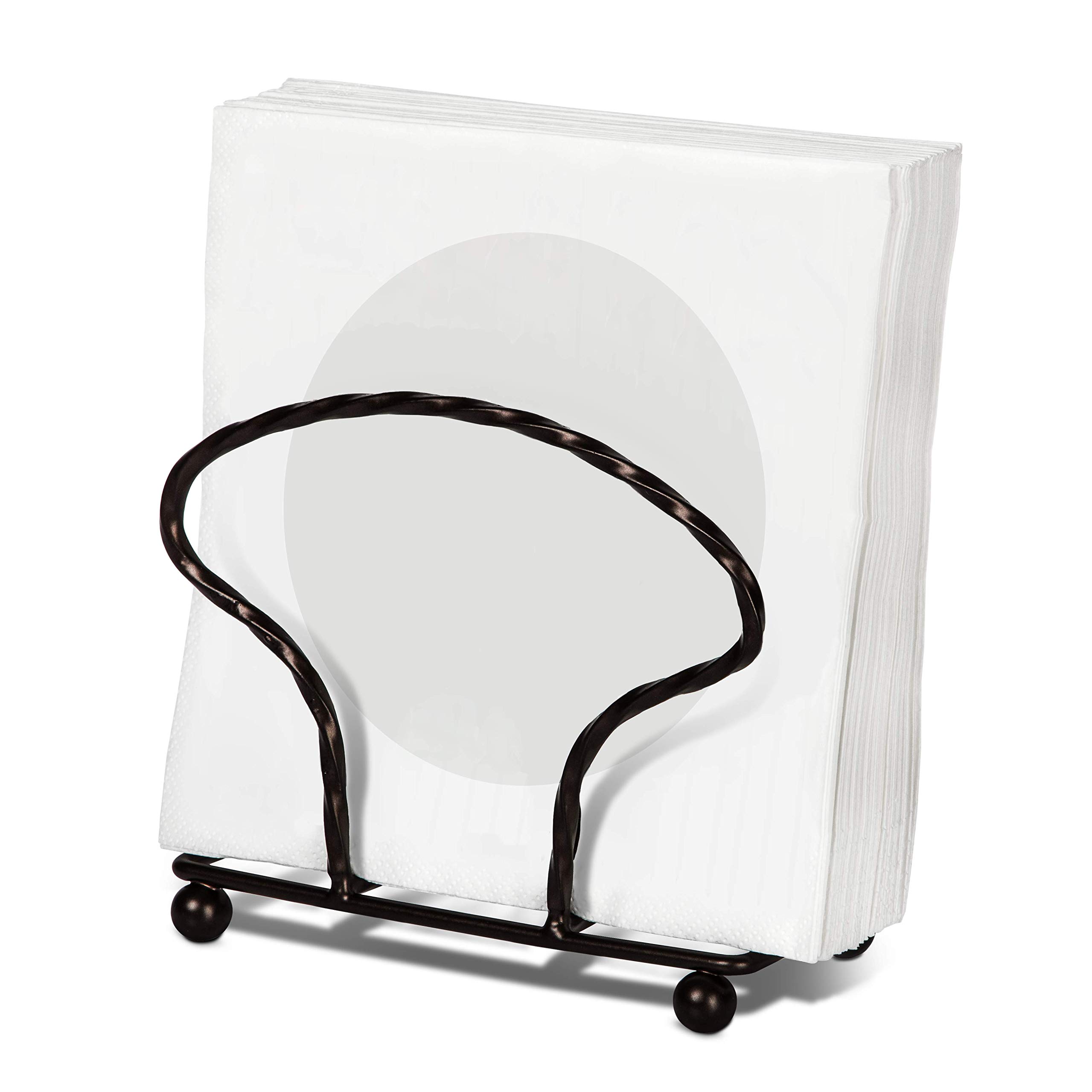 Home Zone Living Napkin Holder - Freestanding Design for Kitchen Countertops & Dining Tables | Arcane Wave Collection (CAD1040U) | Perfect for Restaurants, Cafes & Home Dining Decor