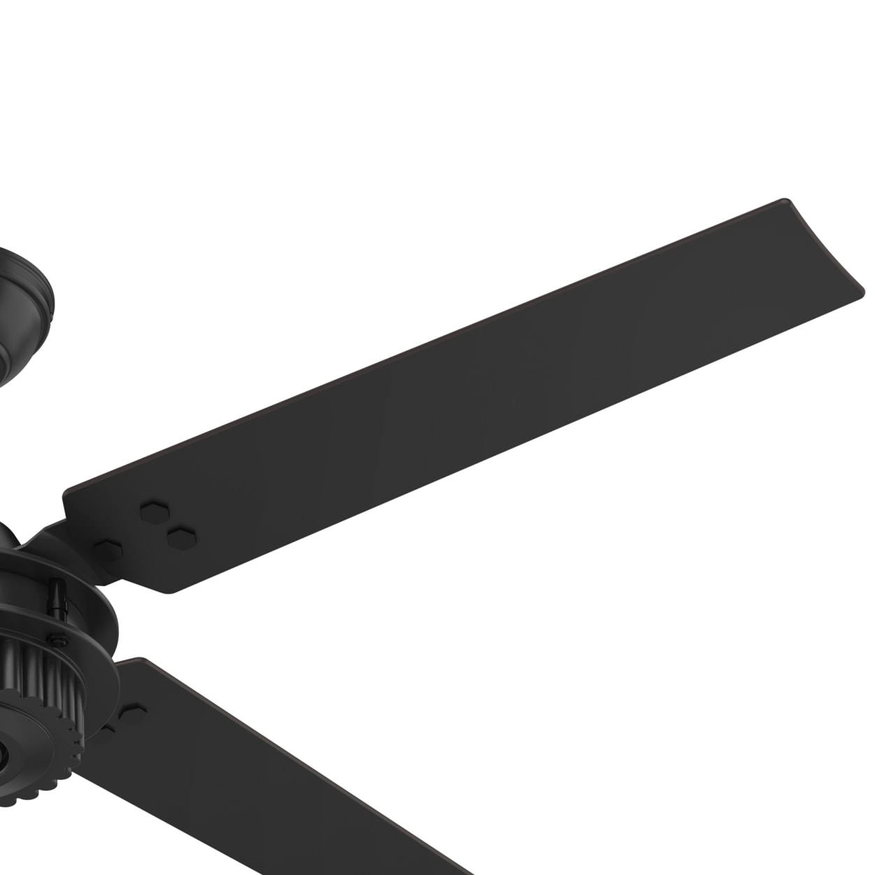 Hunter 54 Inch Matte Black Outdoor Ceiling Fan with LED Light - Damp Rated for Patio, Porch, Deck & Backyard - Energy Efficient Cooling for Outdoor Spaces