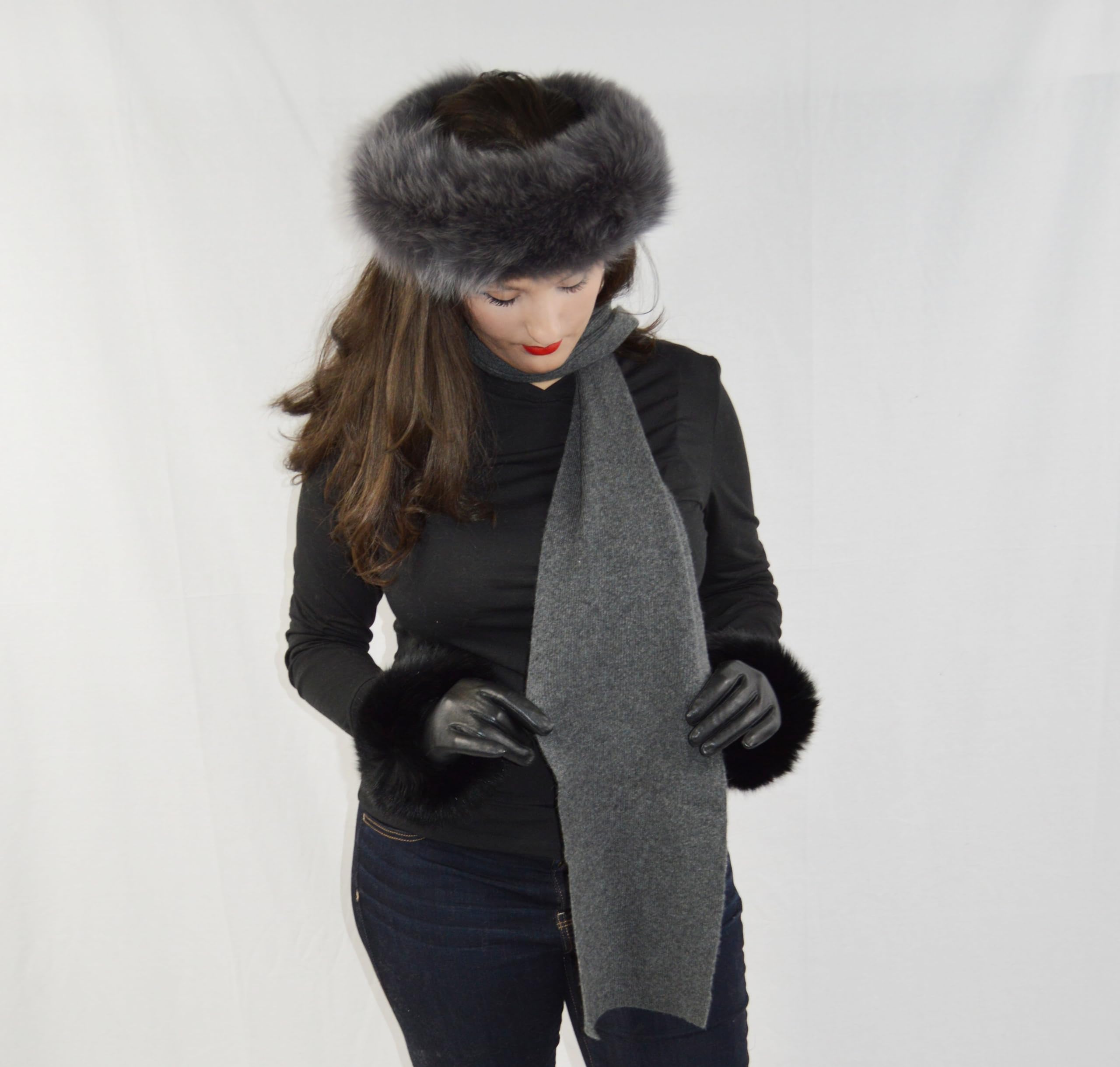 Luxury Fox Fur Headband for Women - Elegant Mink Hair Scarf & Winter Headwear - Perfect for Parties, Weddings, and Cold Weather Fashion