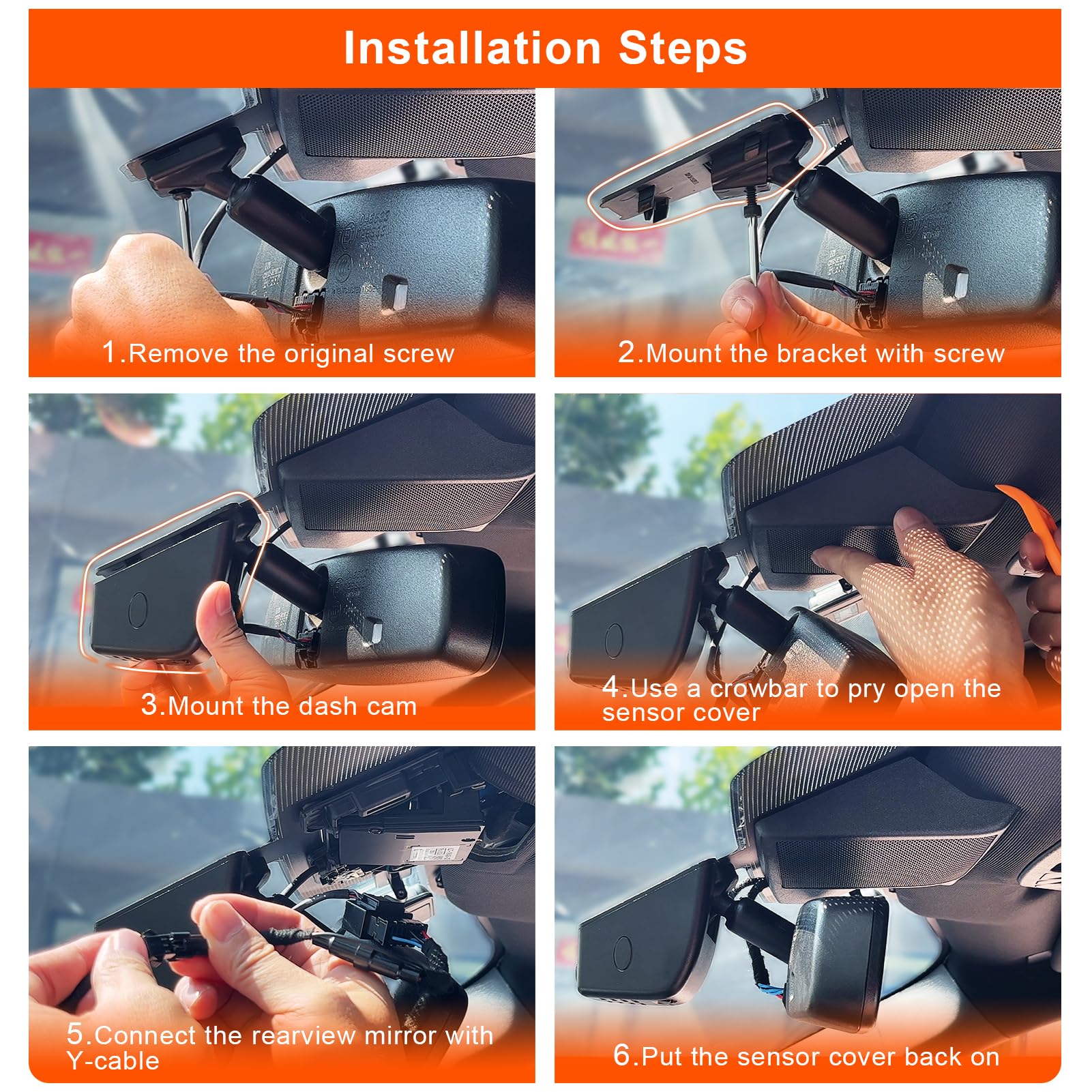 Mangoal 4K Front and 1080P Rear Dash Cam for Ford F150 2018-2025, F250/F350 Super Duty 2020-2025 - XLT, Lariat, King Ranch, Tremor, Raptor, Limited, Platinum (Model A) - Free App & WiFi, Includes 128GB Card - Perfect for Road Safety, Accident Evidence, and Daily Commuting