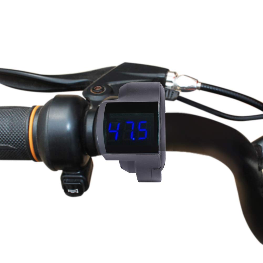 Electric Scooter Thumb Throttle with LED Voltage Display - Handlebar Mounted Battery Voltmeter for E-Bike, Power Scooter & Mobility Scooter - Perfect for Commuting, Off-Road Adventures & Urban Travel