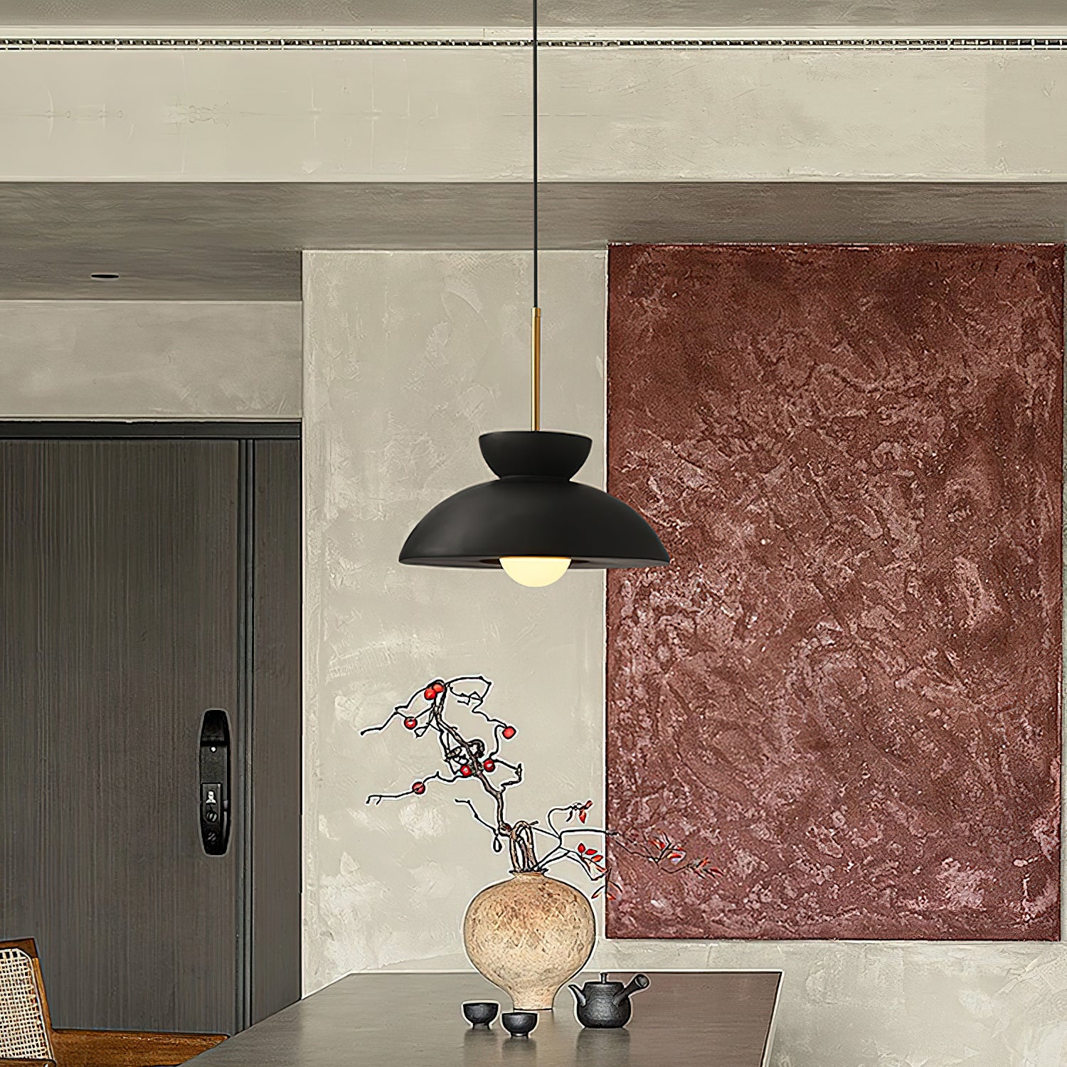 Augustus Pendant Lamp - Modern Hanging Light Fixture for Kitchen Island, Dining Room & Bedroom | Dimmable LED Chandelier with Adjustable Height