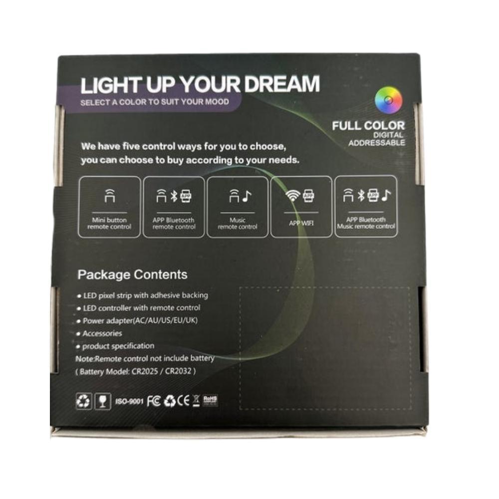 12V Bluetooth Smart LED Strip Kit with App Control - Sync to Music, DIY Home Lighting for Bedroom, Party, Gaming & Decor