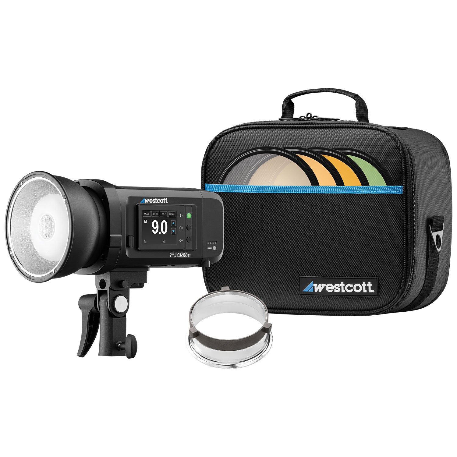 FJ400 II Professional Touchscreen Strobe Light with FJ Pro AC/DC Battery (400Ws) - Perfect for Studio Photography, Portrait Shoots & Commercial Lighting