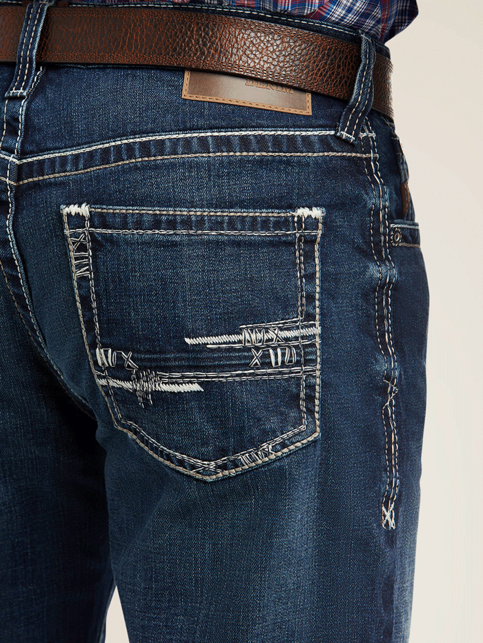 Ariat Men's M4 Low Rise Adkins Boot Cut Jean Turnout - Durable Work & Casual Denim for Cowboy, Ranch & Outdoor Activities