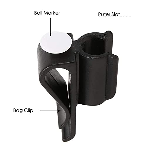 2 Pack Golf Club Bag Clips - Golf Club Organizer & Putter Holder - Secure Storage for Driver, Putter & Golf Accessories - Perfect for Golf Bags, Carts & Travel Cases