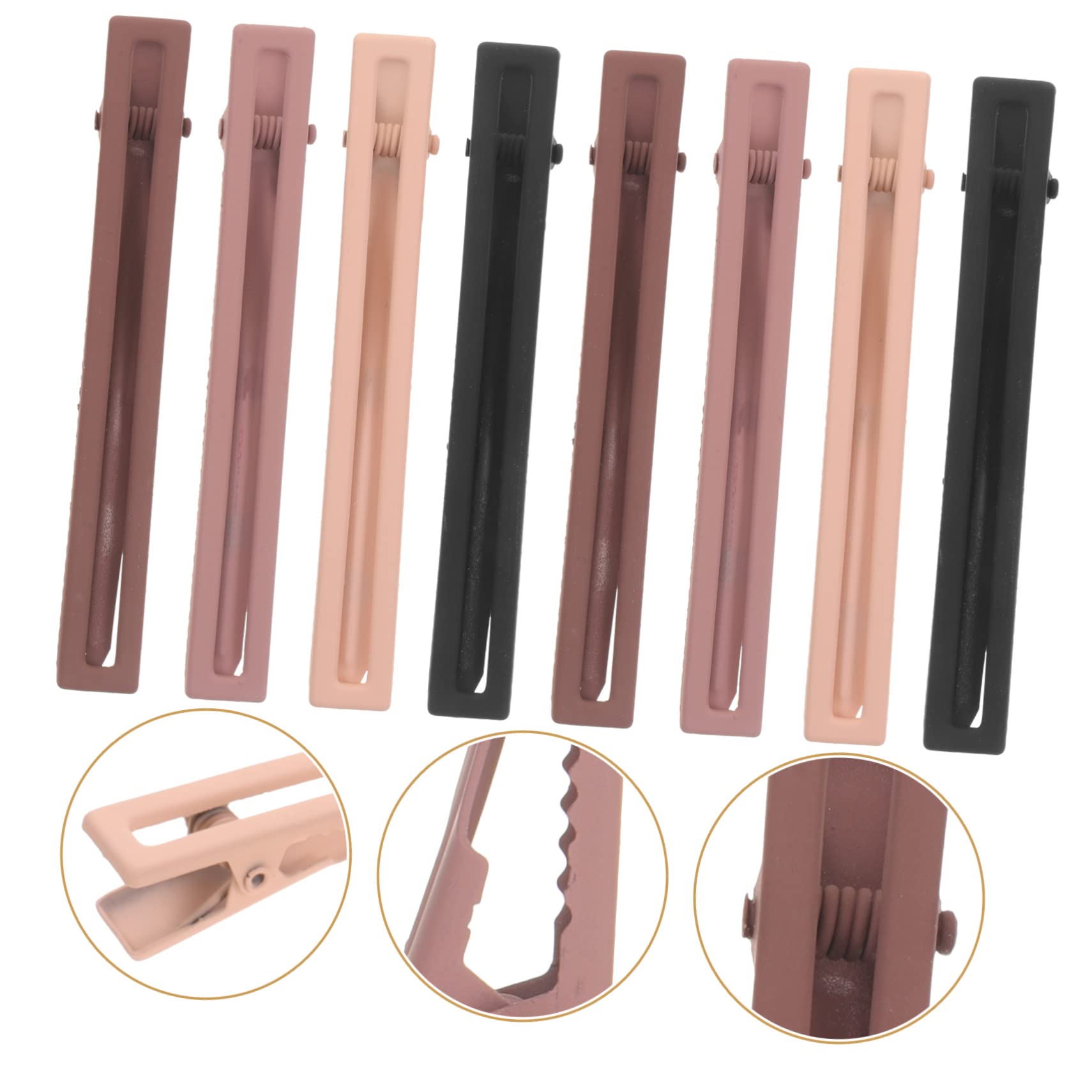 Cute Hair Clips for Girls - 8pcs Metal Hollow Duck Bill Hair Clips for Styling, Sectioning & Hair Accessories | Perfect for School, Parties & Everyday Use