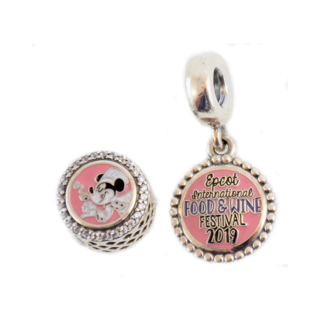 Disney Parks Food and Wine Festival 2019 Charm Bead Set - Limited Edition Collectible Jewelry for Disney Fans, Perfect for Theme Park Visits, Special Events & Disney Memorabilia Collections